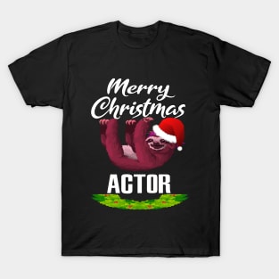 Merry Christmas  Actor  Funny Gift Pajama Christmas T-Shirt